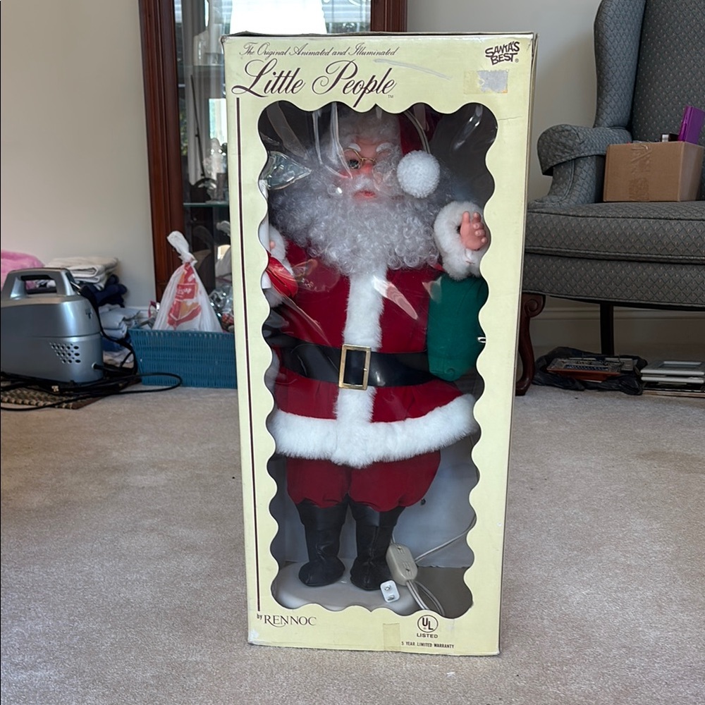 Antique Little People Santa Decoration